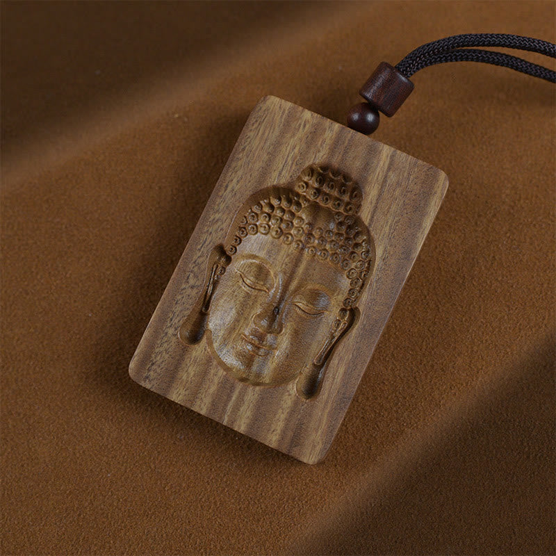 Buddha Stones Zielone Drzewo Sandałowe Symbol Buddy Pozytywny Naszyjnik Wisiorek - Zielone drzewo sandałowe - image 1