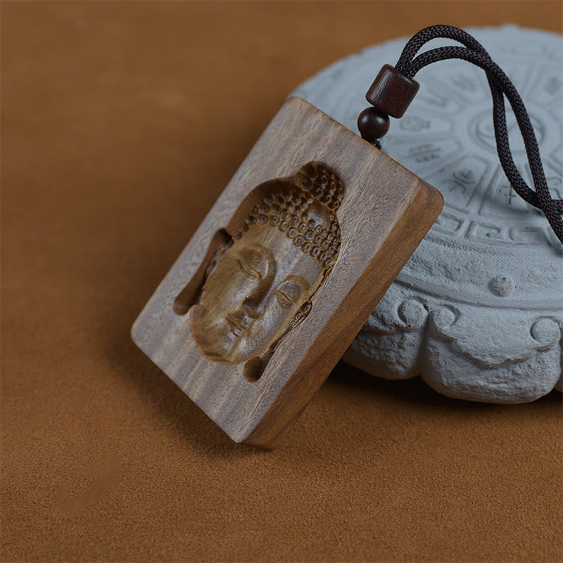Buddha Stones Zielone Drzewo Sandałowe Symbol Buddy Pozytywny Naszyjnik Wisiorek - image 4