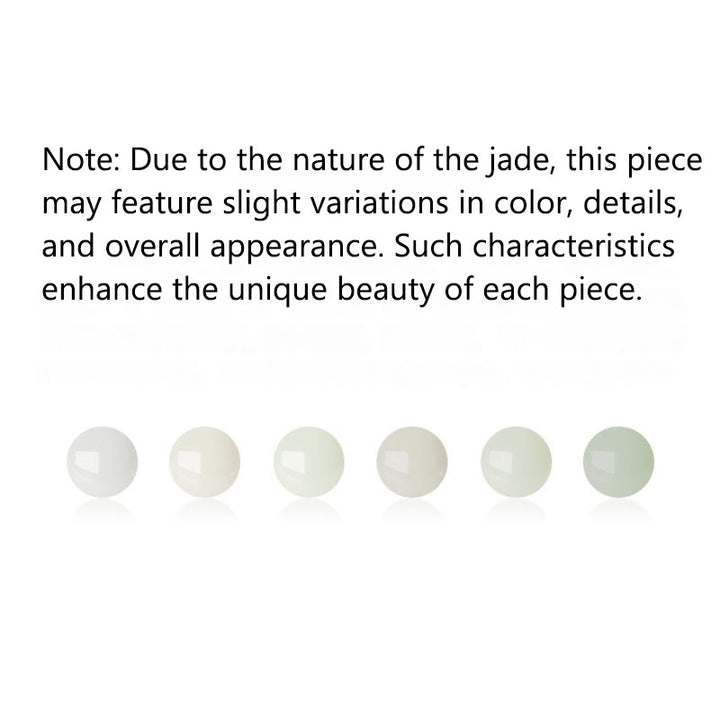 Buddha Stones 999 Srebro Sterling Naturalny Hetian Jade Peace Buckle Bransoletka Peach Blossom Luck - image 7