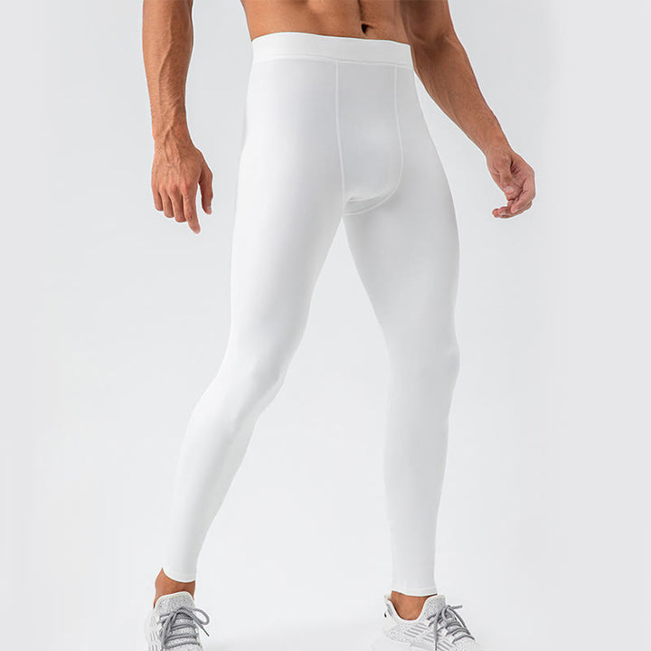 Buddha Stones Proste Wysokie Talie Elastyczne Oddychające Sportowe Spodnie Męskie Legginsy - Biały - US/UK/AU44， EU54 (2XL) - image 7
