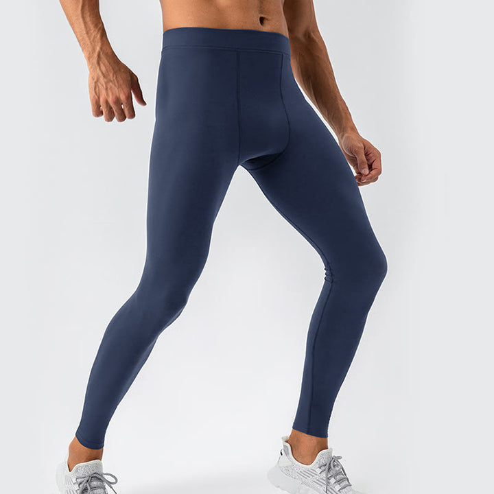 Buddha Stones Proste Wysokie Talie Elastyczne Oddychające Sportowe Spodnie Męskie Legginsy - Stalowoniebieski - US/UK/AU44， EU54 (2XL) - image 28