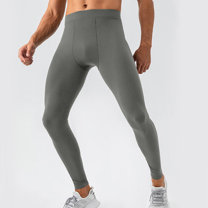 Buddha Stones Proste Wysokie Talie Elastyczne Oddychające Sportowe Spodnie Męskie Legginsy - Szary - US/UK/AU44， EU54 (2XL) - image 11