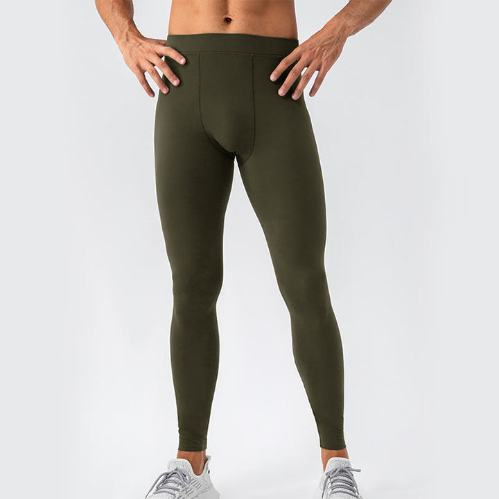 Buddha Stones Proste Wysokie Talie Elastyczne Oddychające Sportowe Spodnie Męskie Legginsy - DarkOliveGreen - US/UK/AU44， EU54 (2XL) - image 31