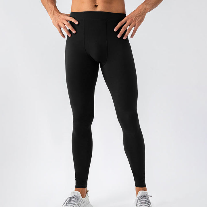 Buddha Stones Proste Wysokie Talie Elastyczne Oddychające Sportowe Spodnie Męskie Legginsy - image 2