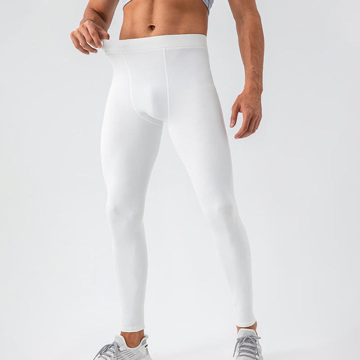 Buddha Stones Proste Wysokie Talie Elastyczne Oddychające Sportowe Spodnie Męskie Legginsy - image 10