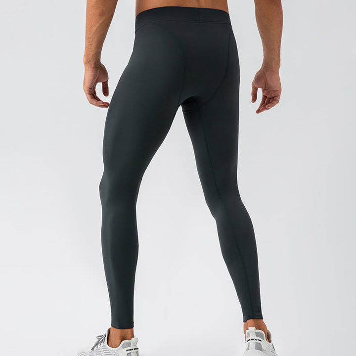 Buddha Stones Proste Wysokie Talie Elastyczne Oddychające Sportowe Spodnie Męskie Legginsy - image 19