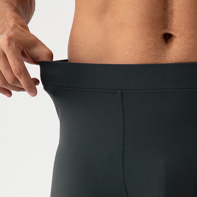 Buddha Stones Proste Wysokie Talie Elastyczne Oddychające Sportowe Spodnie Męskie Legginsy - image 24