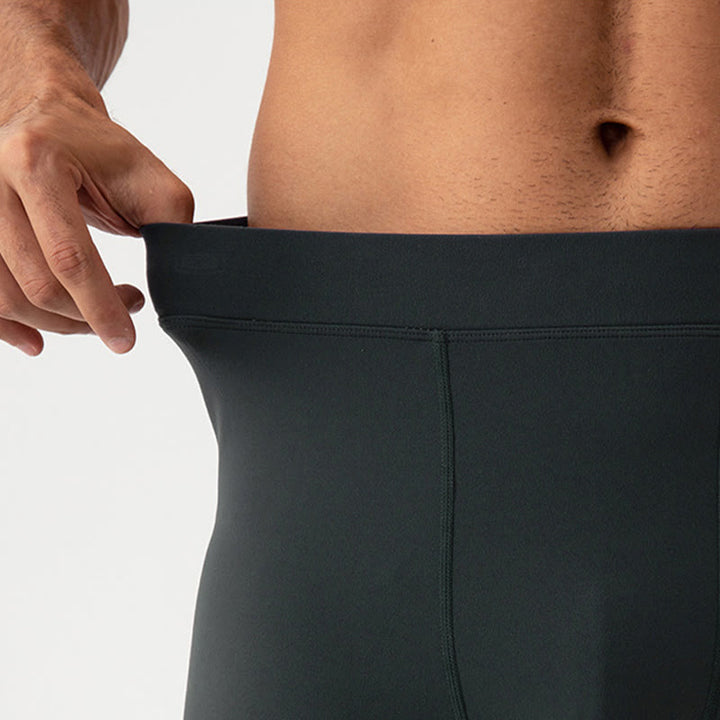 Buddha Stones Proste Wysokie Talie Elastyczne Oddychające Sportowe Spodnie Męskie Legginsy - image 24