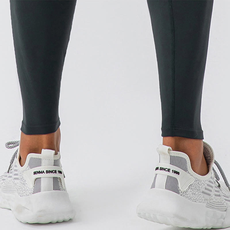 Buddha Stones Proste Wysokie Talie Elastyczne Oddychające Sportowe Spodnie Męskie Legginsy - image 27