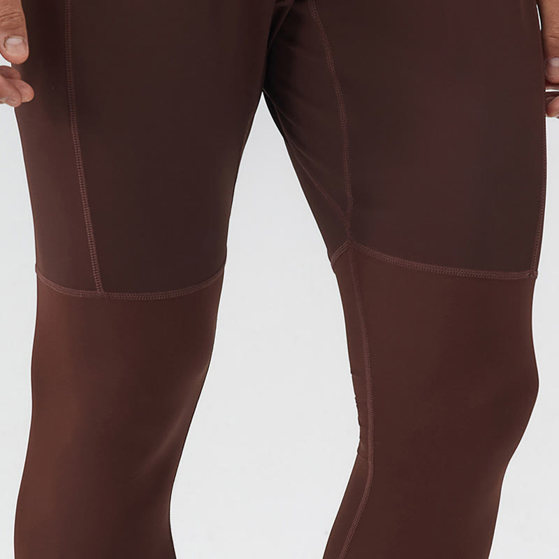 Buddha Stones Wysokie Talie Szybkoschnące Oddychające Spodnie Fitness Męskie Legginsy Z Kieszenią Na Zamek Błyskawiczny - image 9