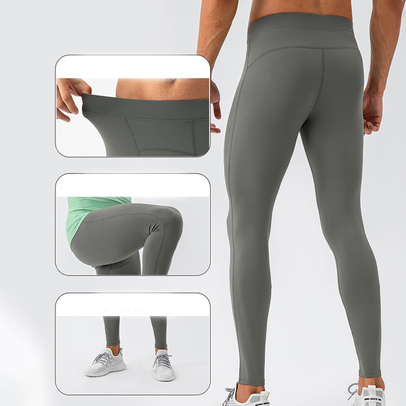 Buddha Stones Wysoki stan Elastyczne Szybkoschnące Oddychające Spodnie Sportowe Męskie Na Siłownię - image 4