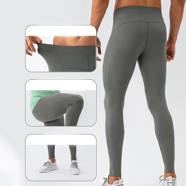 Buddha Stones Wysoki stan Elastyczne Szybkoschnące Oddychające Spodnie Sportowe Męskie Na Siłownię - image 4