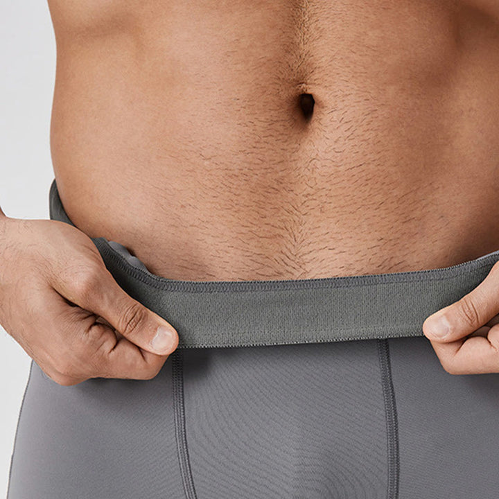 Buddha Stones Jednokolorowe Wysokie Spodnie Elastyczne Oddychające Sportowe Męskie Legginsy Z Tylną Kieszenią Na Zamek Błyskawiczny - image 11