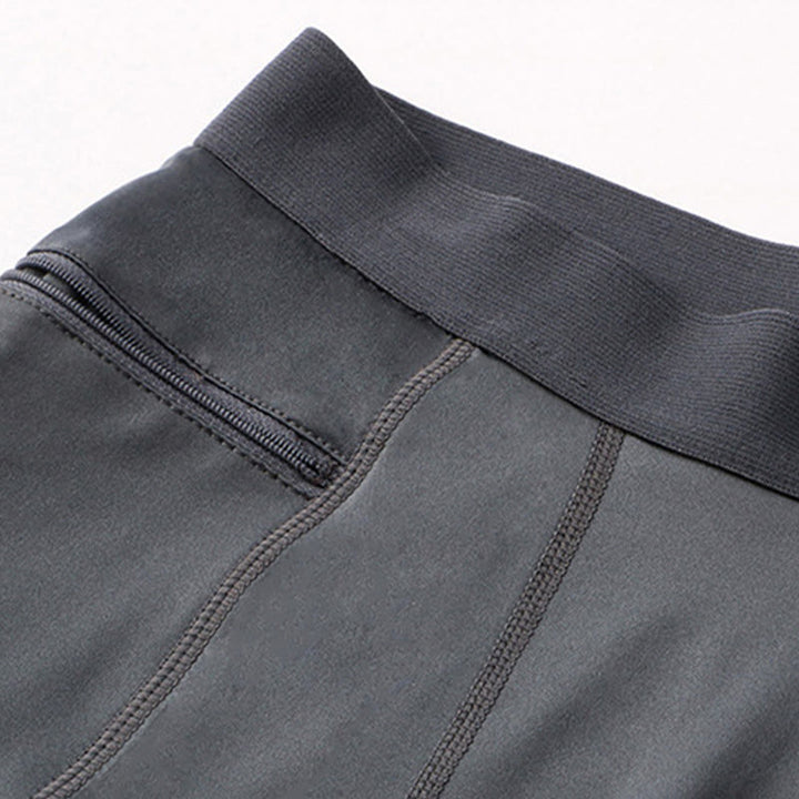 Męskie obcisłe, rozciągliwe, szybkoschnące, sportowe spodenki Buddha Stones z kieszeniami na zamek błyskawiczny - image 14