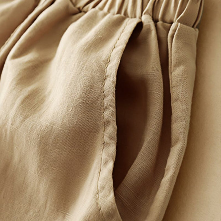 Buddha Stones Casual Haft Patchwork Tkanina 7-8 Długość Skrócone Spodnie Damskie Bawełniane Spodnie Harem Z Kieszeniami - image 4