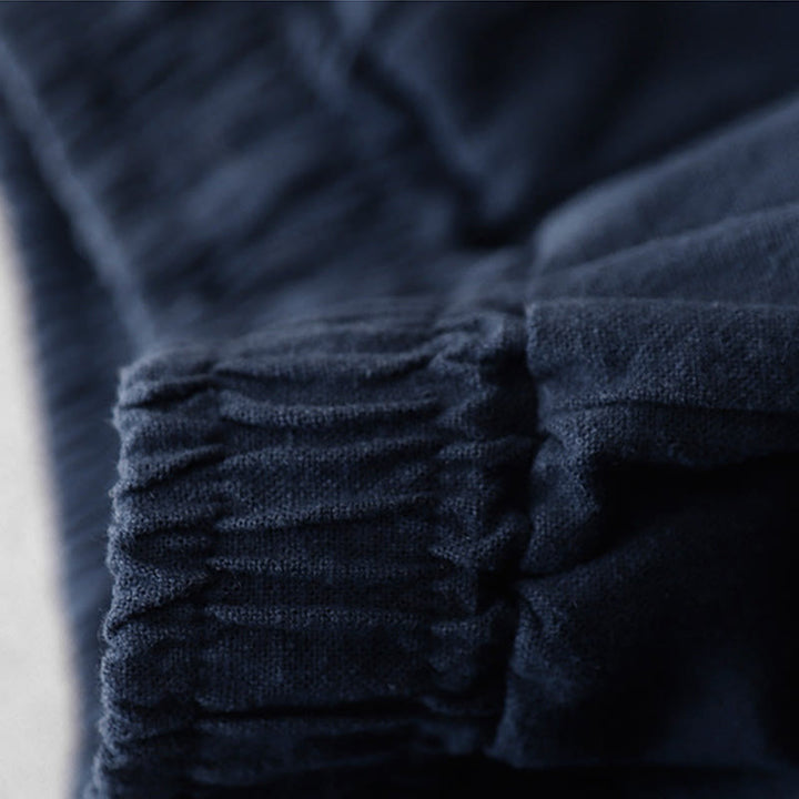 Buddha Stones Casual Plain 7-8 Długość Damskie Spodnie Harem Bawełniane Lniane Z Kieszeniami