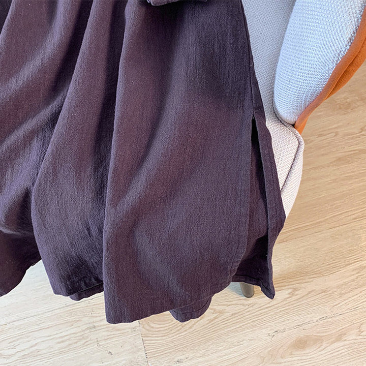 Koszula damska Buddha Stones Casual Plain Frog-Button Stand Collar Design Long Sleeve Cotton Linen - image 10