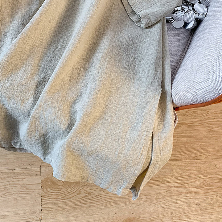 Koszula damska Buddha Stones Casual Plain Frog-Button Stand Collar Design Long Sleeve Cotton Linen - image 17