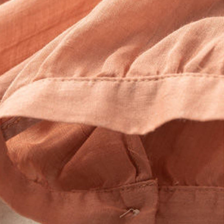 Koszula damska z krótkim rękawem i dekoltem w serek Buddha Stones Casual z haftem kwiatowym i krótkim rękawem - image 5