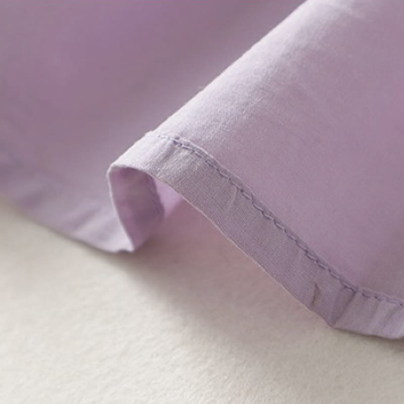 Koszula damska z falbaniastym kołnierzykiem i krótkim rękawem z lnu bawełnianego Buddha Stones Casual Plain Frog-Button - image 11