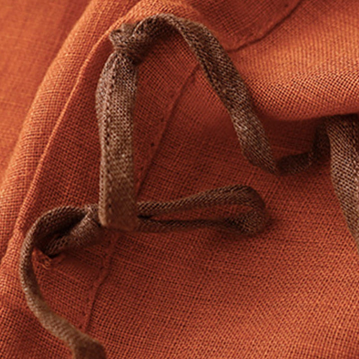 Buddha Stones Casual Haft Drzewo Ściągacz Damski Okrągły Dekolt Projekt Pół Rękaw Bawełna Len T-shirt