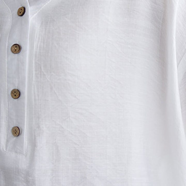 Koszula damska z wiskozy z dekoltem w serek i krótkim rękawem Buddha Stones Casual Plain - image 7