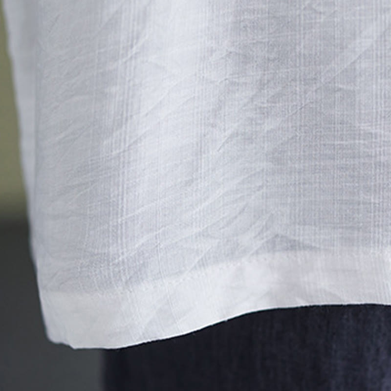 Koszula damska z wiskozy z dekoltem w serek i krótkim rękawem Buddha Stones Casual Plain - image 9