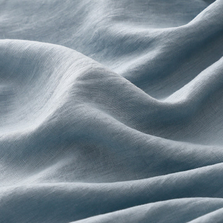Sukienka midi Buddha Stones z okrągłym dekoltem, sznurowaniem, krótkim rękawem, bawełną i lnem, z kieszeniami - image 16