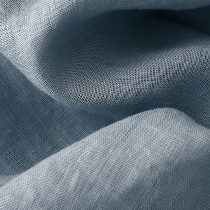 Sukienka midi Buddha Stones z okrągłym dekoltem, sznurowaniem, krótkim rękawem, bawełną i lnem, z kieszeniami - image 15