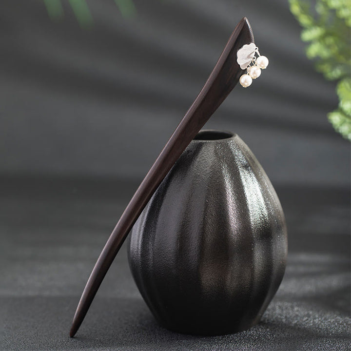Buddha Stones 925 Srebro Sterlingowe Ebony Cloud Power Spinka Do Włosów