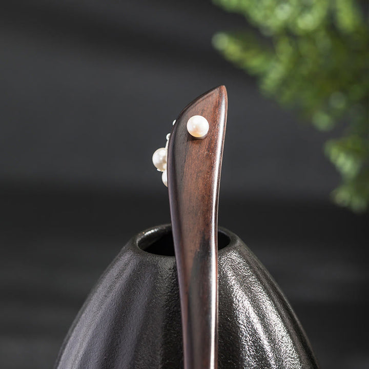 Buddha Stones 925 Srebro Sterlingowe Ebony Cloud Power Spinka Do Włosów