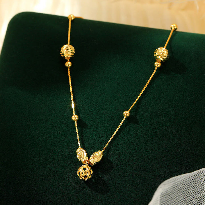 Buddha Stones 925 Srebro Sterling Prosty Dzwon Koralik Błogosławieństwo Anklet