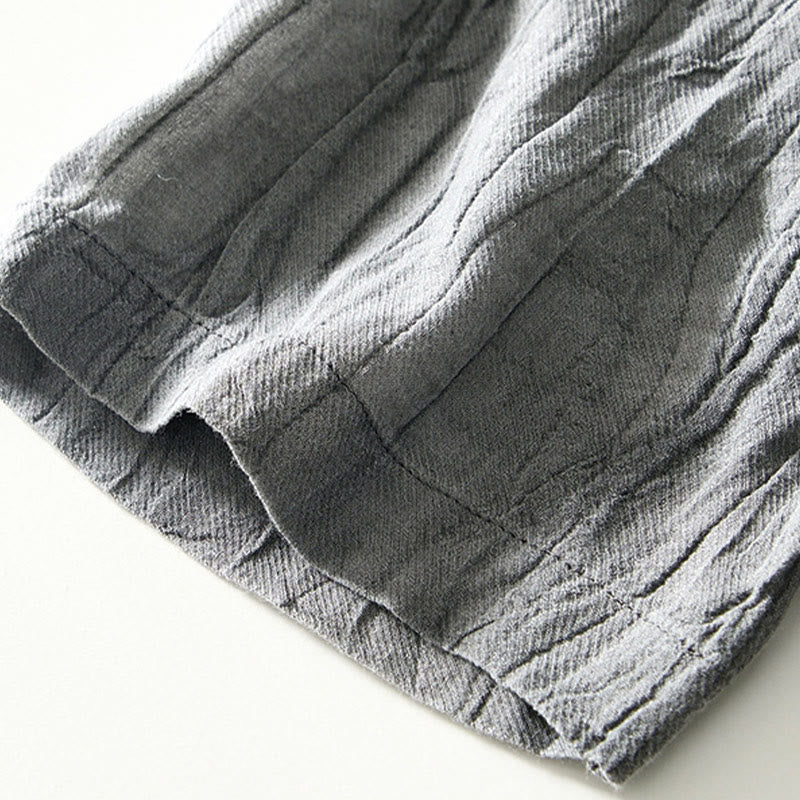 Koszula męska z ramią lnianą, z półguzkiem i prostymi klapami Buddha Stones - image 11