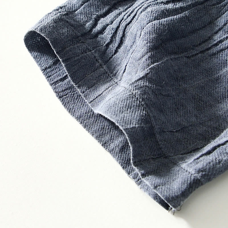 Koszula męska z ramią lnianą, z półguzkiem i prostymi klapami Buddha Stones - image 17