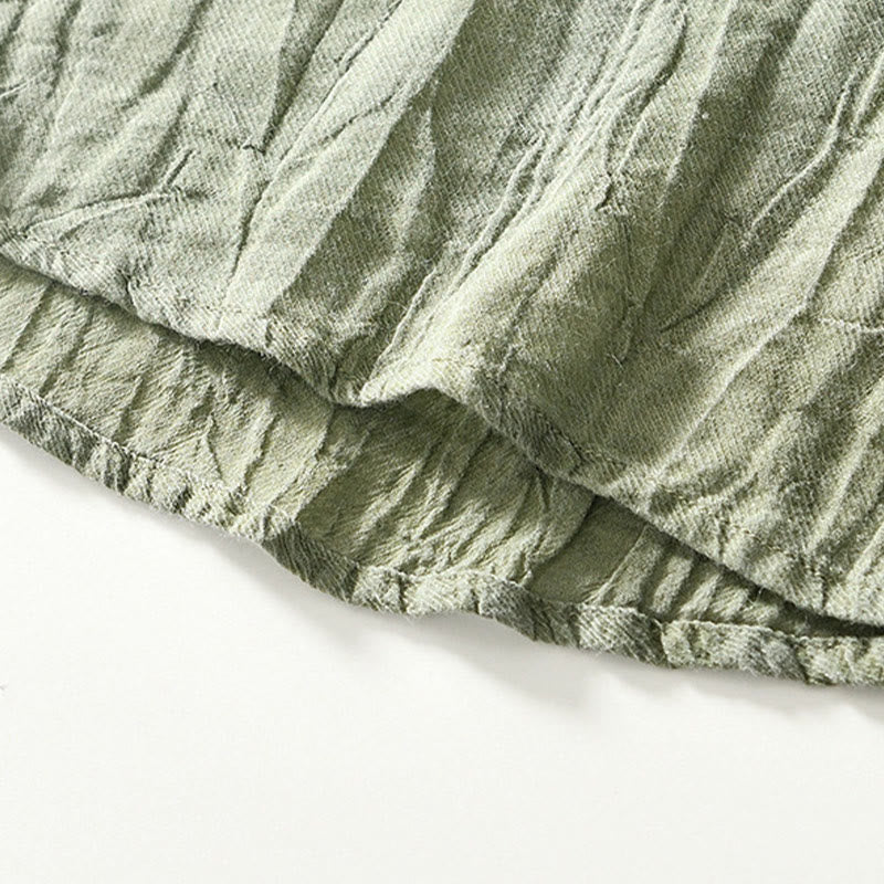 Koszula męska z ramią lnianą, z półguzkiem i prostymi klapami Buddha Stones - image 24