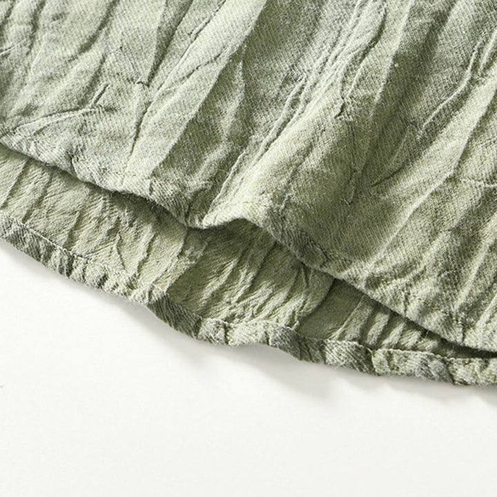 Koszula męska z ramią lnianą, z półguzkiem i prostymi klapami Buddha Stones - image 24