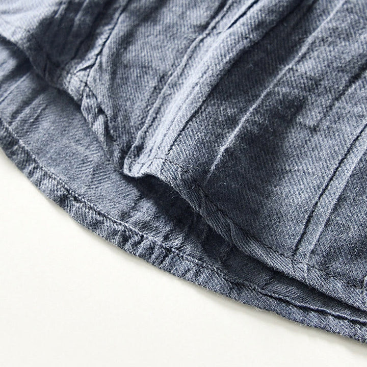 Koszula męska z ramią lnianą, z półguzkiem i prostymi klapami Buddha Stones - image 16