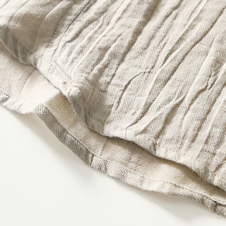 Koszula męska z ramią lnianą, z półguzkiem i prostymi klapami Buddha Stones - image 5