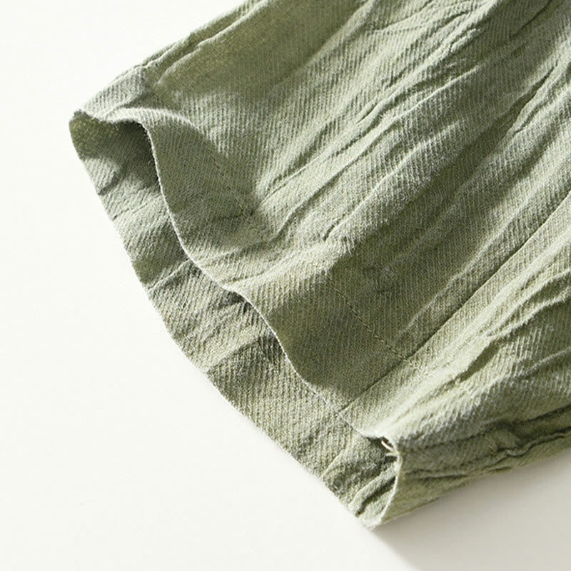 Koszula męska z ramią lnianą, z półguzkiem i prostymi klapami Buddha Stones - image 22