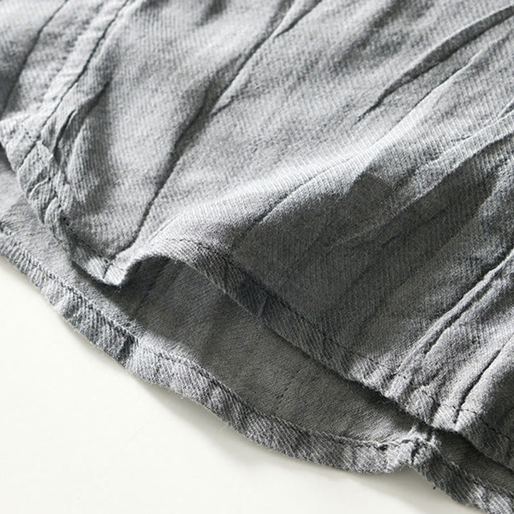 Koszula męska z ramią lnianą, z półguzkiem i prostymi klapami Buddha Stones - image 12