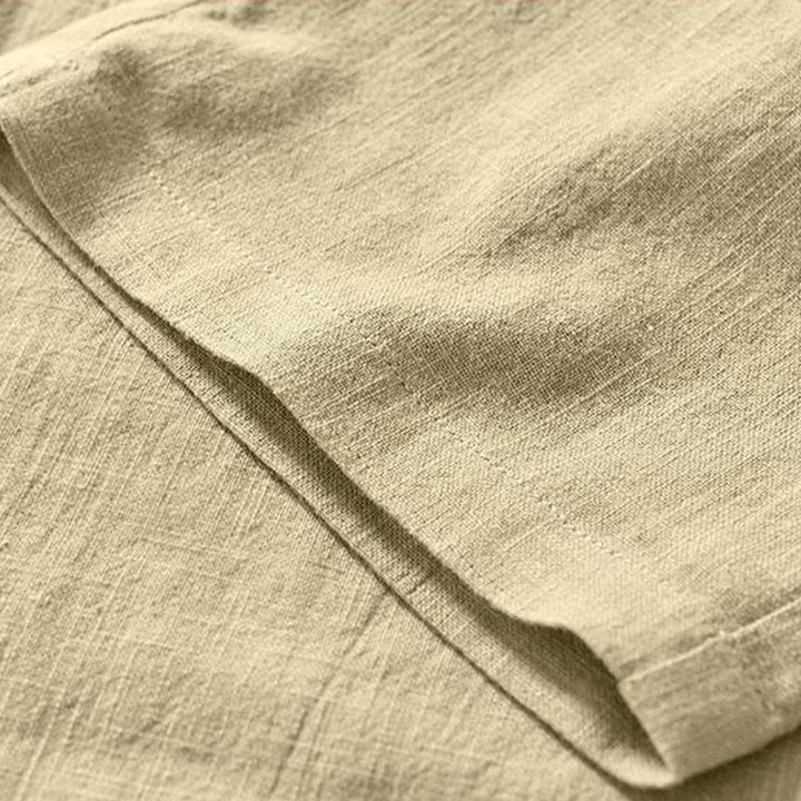 Spodnie męskie bawełniane lniane z kieszeniami i ściągaczem w kształcie Buddha Stones , proste, długość 7-8 - image 19