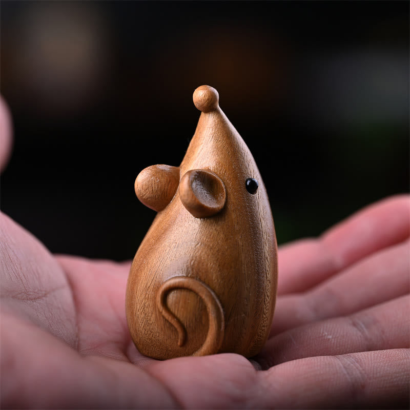 Buddha Stones Mały Kot Mysz Zielony Sandałowiec Afrykański Czerwony Palisander Pokój Dekoracja Domu - image 18