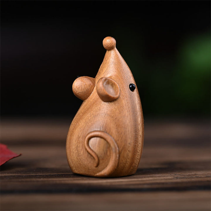 Buddha Stones Mały Kot Mysz Zielony Sandałowiec Afrykański Czerwony Palisander Pokój Dekoracja Domu - image 22