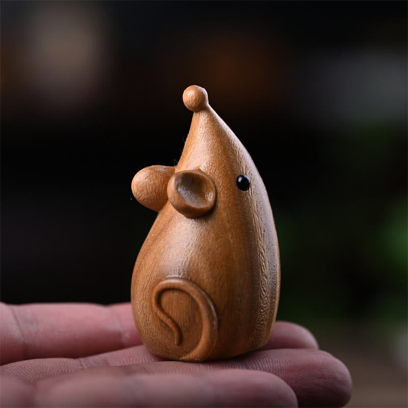 Buddha Stones Mały Kot Mysz Zielony Sandałowiec Afrykański Czerwony Palisander Pokój Dekoracja Domu - image 19