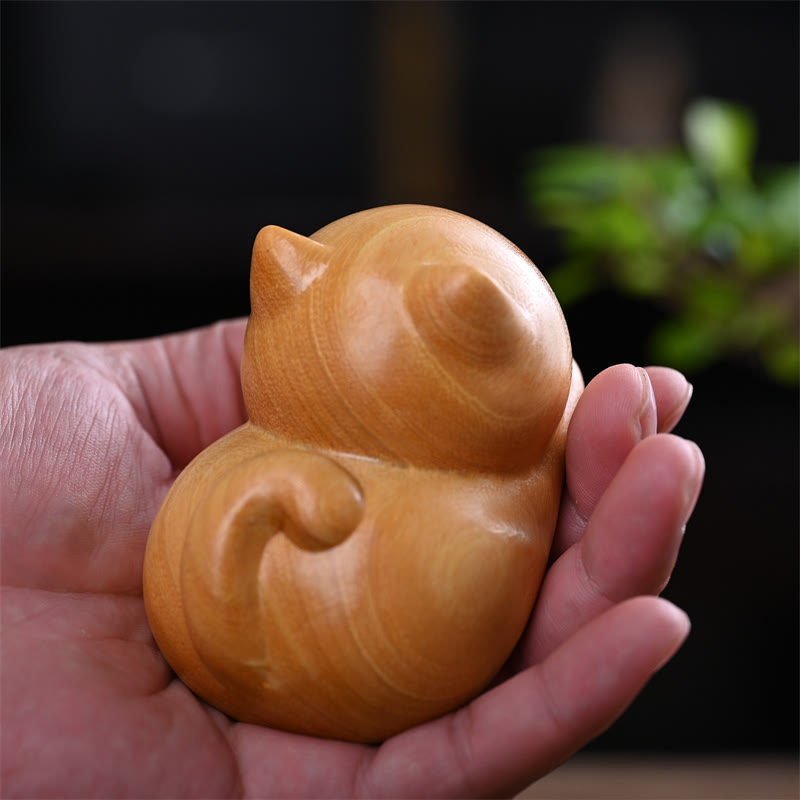 Buddha Stones Małe Słodkie Pewne Siedzące Koty Sandałowe Uzdrawiające Dekoracje Domu - image 15