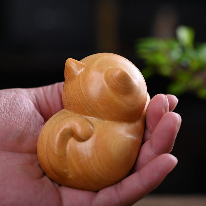 Buddha Stones Małe Słodkie Pewne Siedzące Koty Sandałowe Uzdrawiające Dekoracje Domu - image 16