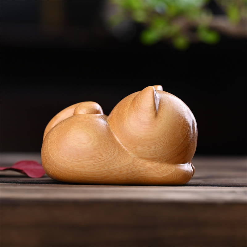 Buddha Stones Małe Słodkie Pewne Siedzące Koty Sandałowe Uzdrawiające Dekoracje Domu - image 14