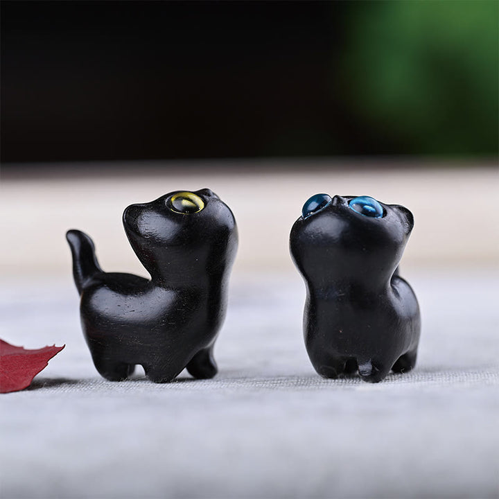 Buddha Stones Zielone drzewo sandałowe Drewno hebanowe Drzewo sandałowe Małe liście Czerwone drzewo sandałowe Miniaturowa dekoracja pokoju Lucky Cat - image 35