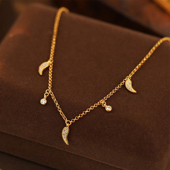 Buddha Stones 925 Srebro Sterling Cyrkon Mały Pieprz Charm Ochrona Anklet - image 1