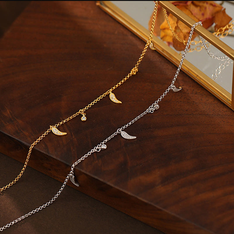 Buddha Stones 925 Srebro Sterling Cyrkon Mały Pieprz Charm Ochrona Anklet - image 13